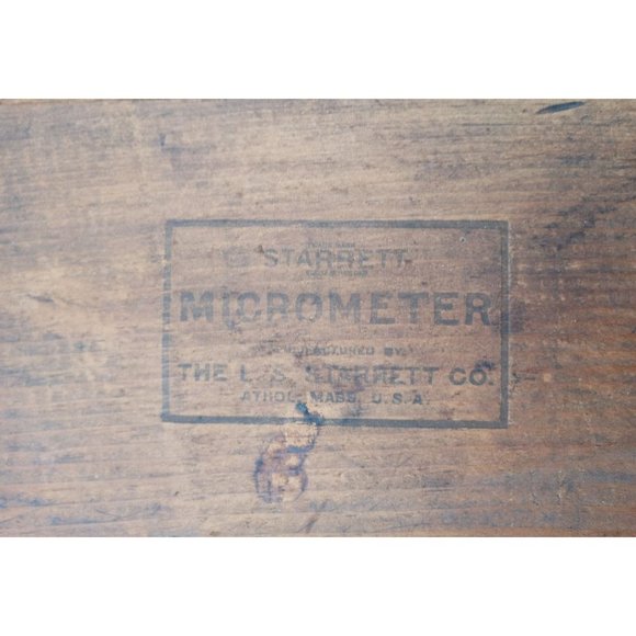 Vintage Starrett Outside Micrometer Caliper 3 inch 4" Wood Box 436 Instructions - Picture 9 of 12